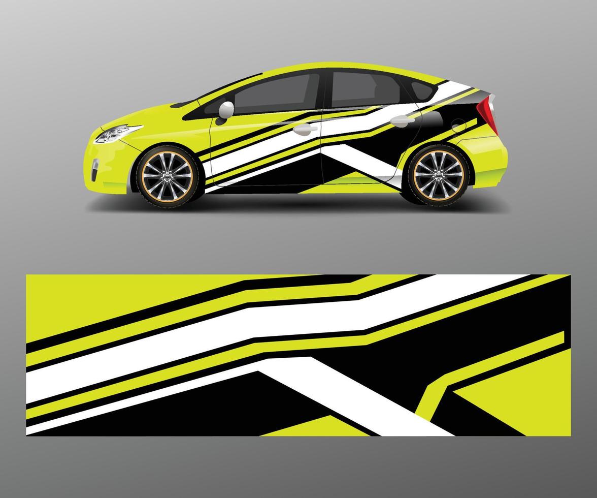 Company branding Car decal wrap design vector. Graphic abstract shapes designs company car vector