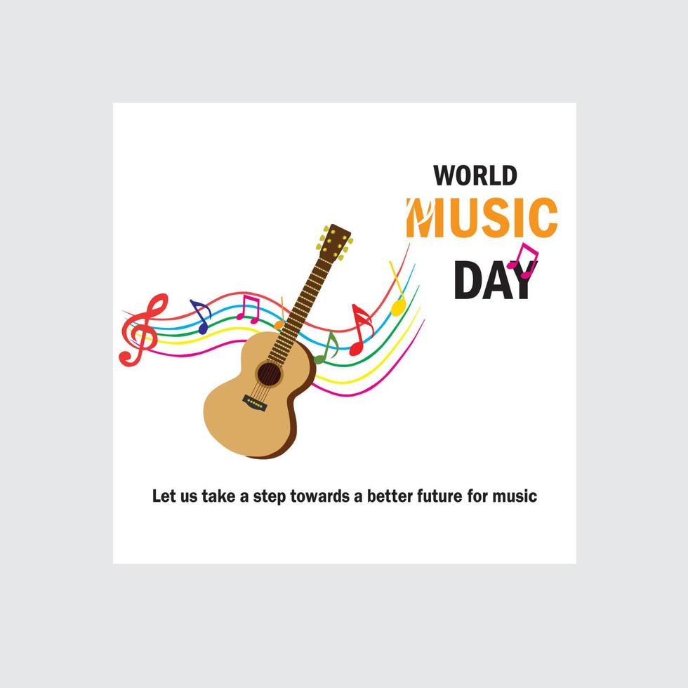 World music day banner design vector