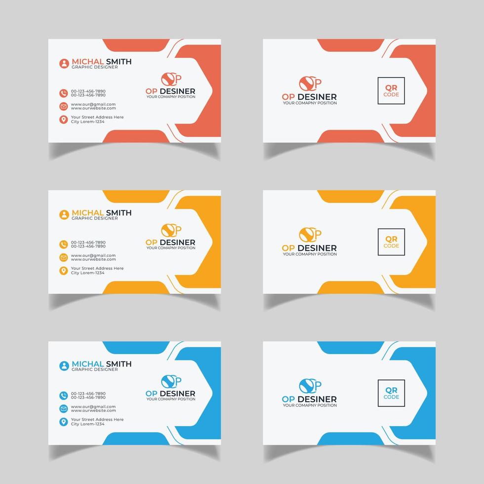 corporate business card template vector