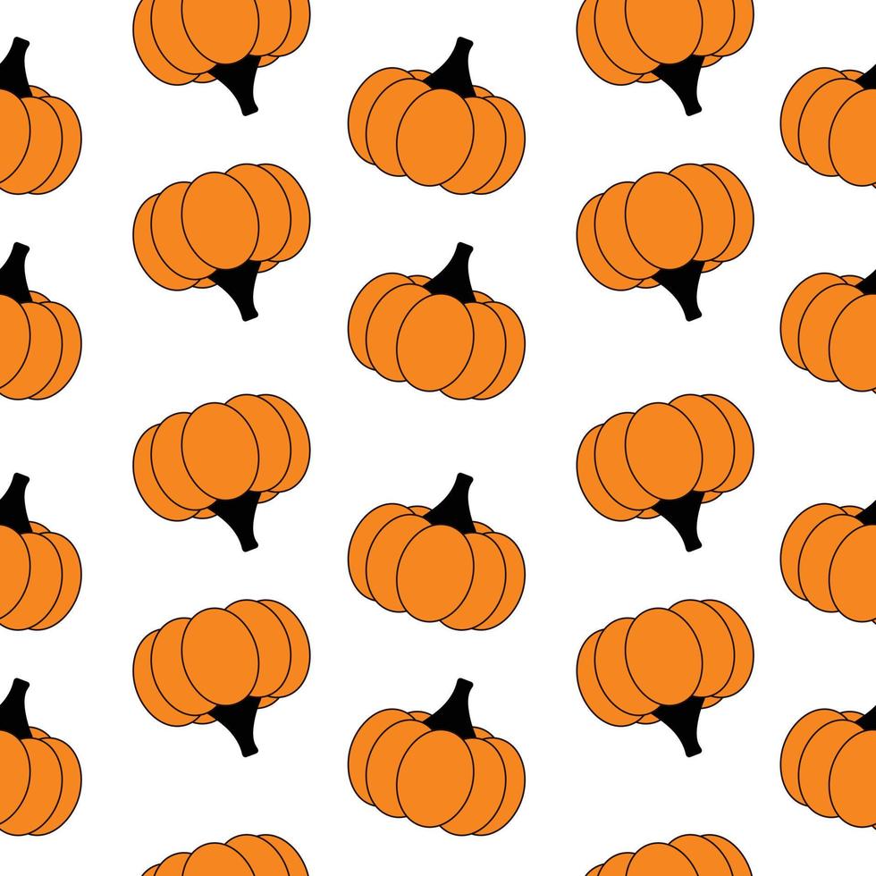 feliz halloween o estampado de calabaza sin costuras. resumen de calabaza para impresión, corte y manualidades ideal para tazas, pegatinas, plantillas, web, portada. pegatinas de pared, decoración del hogar y más. vector