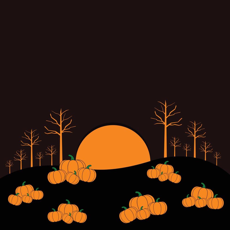 Happy Halloween banner or party invitation background. Vector illustration.