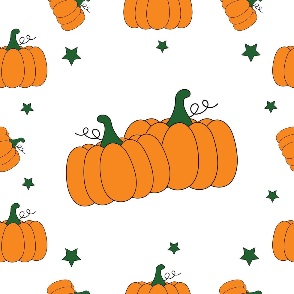 feliz halloween o estampado de calabaza sin costuras. resumen de calabaza para impresión, corte y manualidades ideal para tazas, pegatinas, plantillas, web, portada. pegatinas de pared, decoración del hogar y más. vector