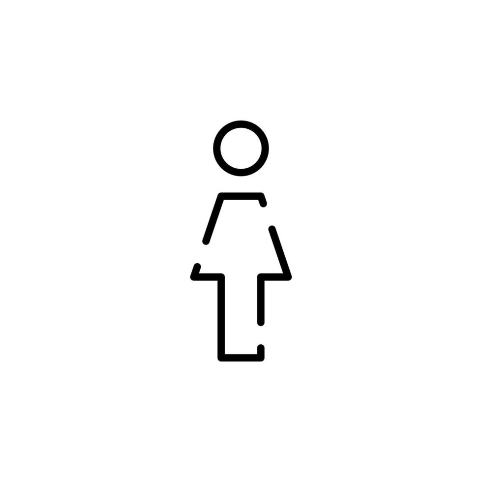 Gender, Sign, Male, Female, Straight Dotted Line Icon Vector Illustration Logo Template. Suitable For Many Purposes.