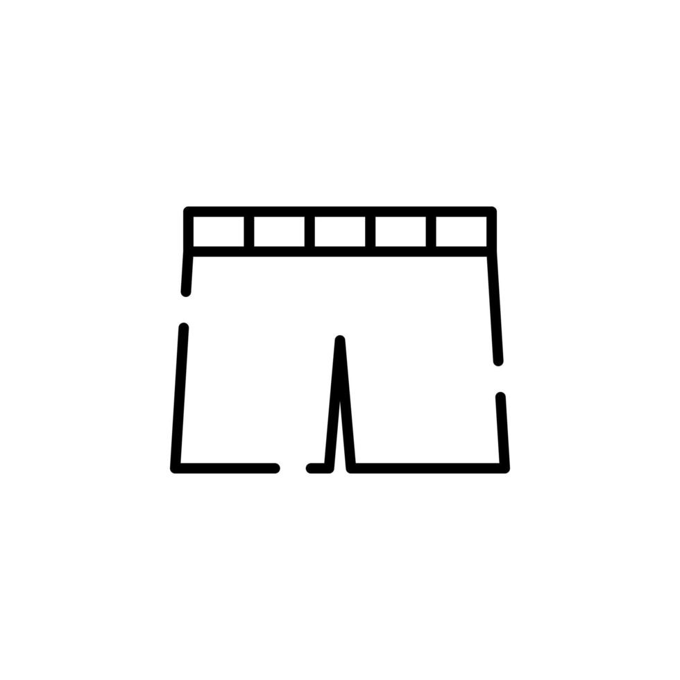 Shorts, Casual, Pants Dotted Line Icon Vector Illustration Logo Template. Suitable For Many Purposes.