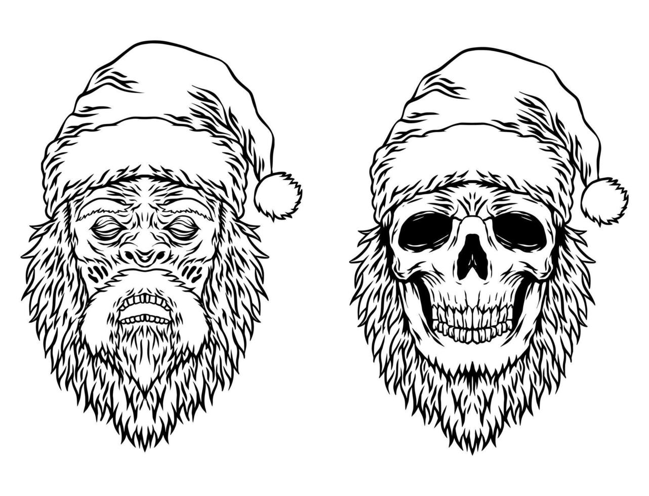 santa zombi arte vectorial vector