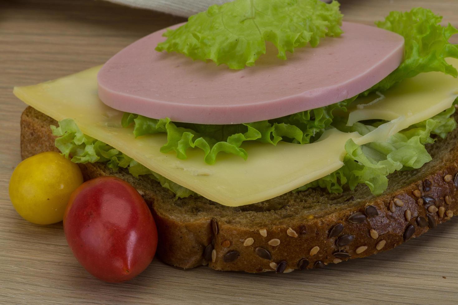 Sandwith with ham and cheese photo