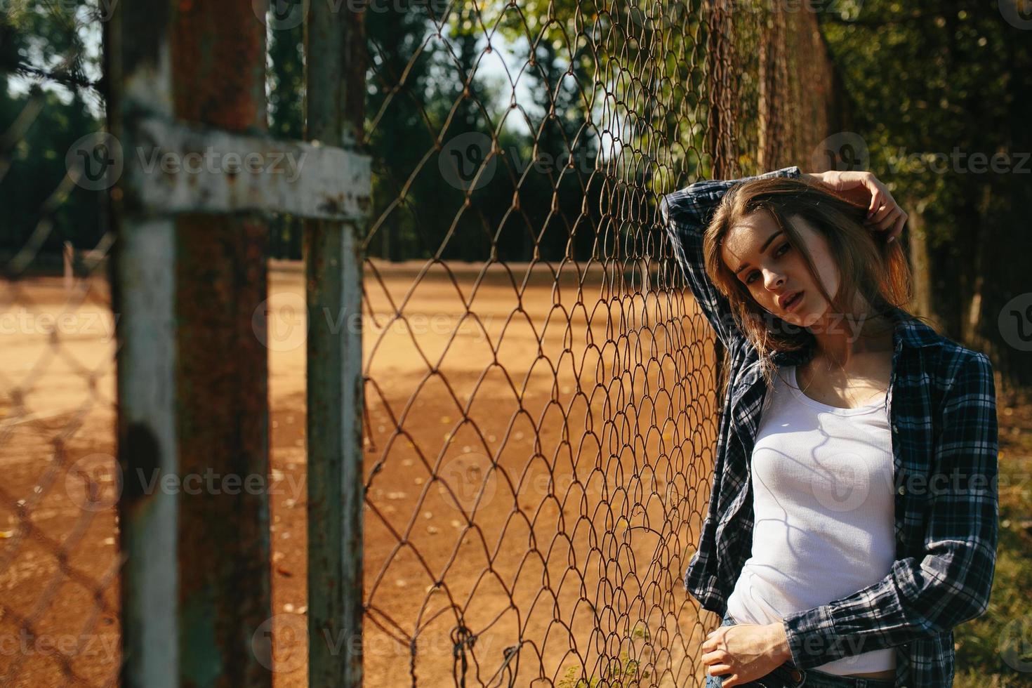 young beautiful girl posing photo