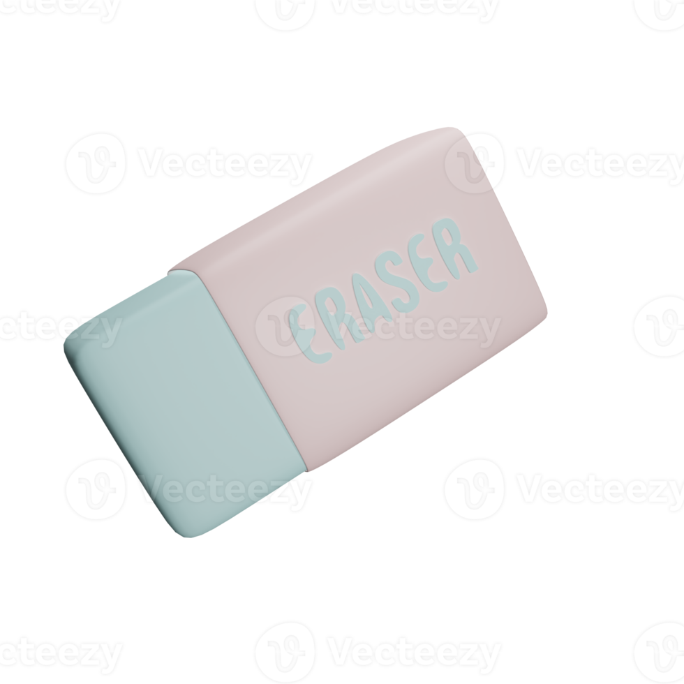 Eraser 3d model png