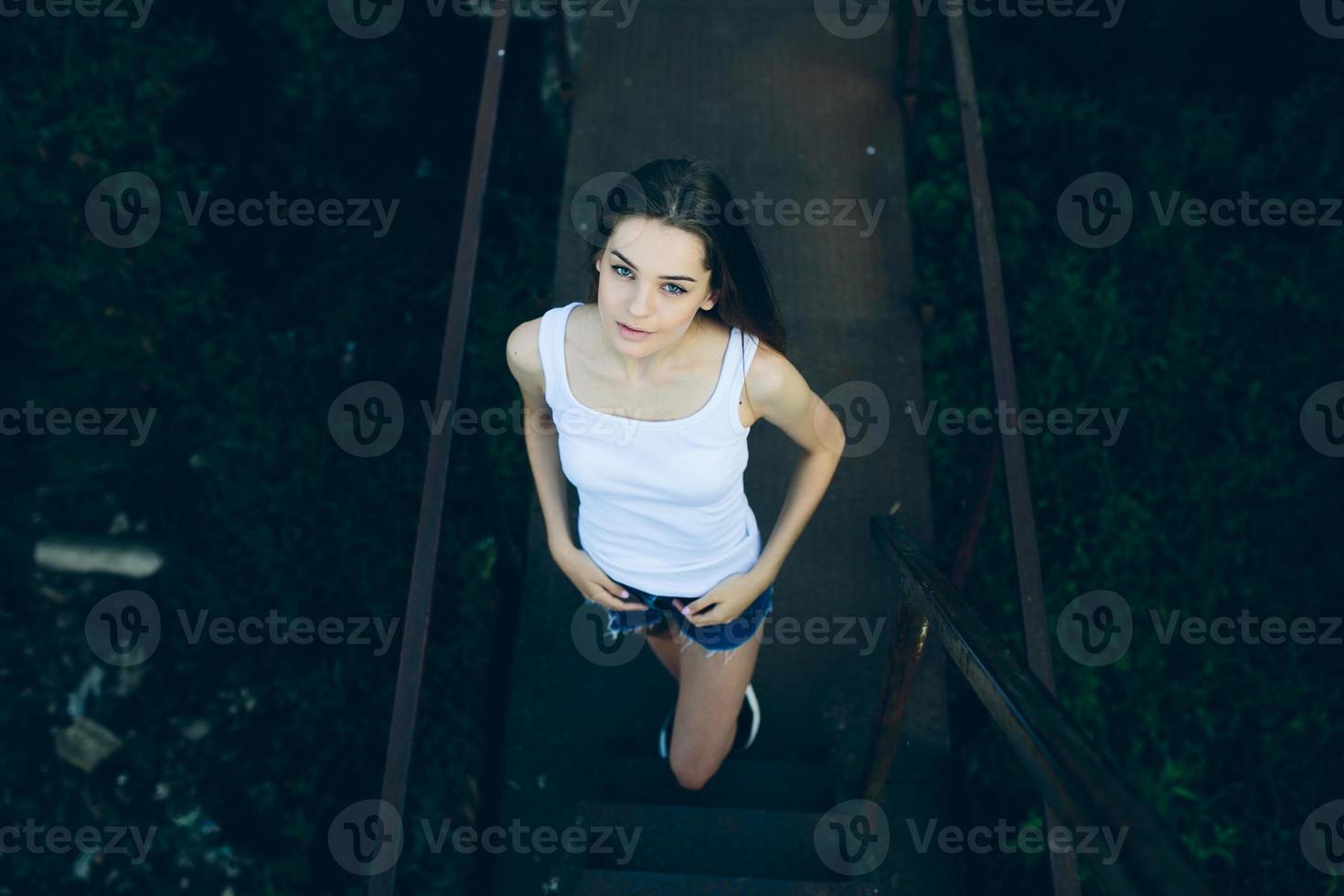 young beautiful girl posing photo