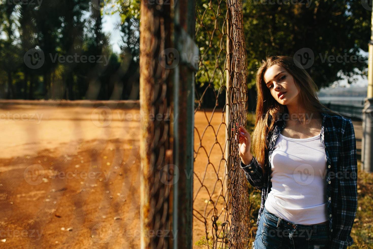 young beautiful girl posing photo