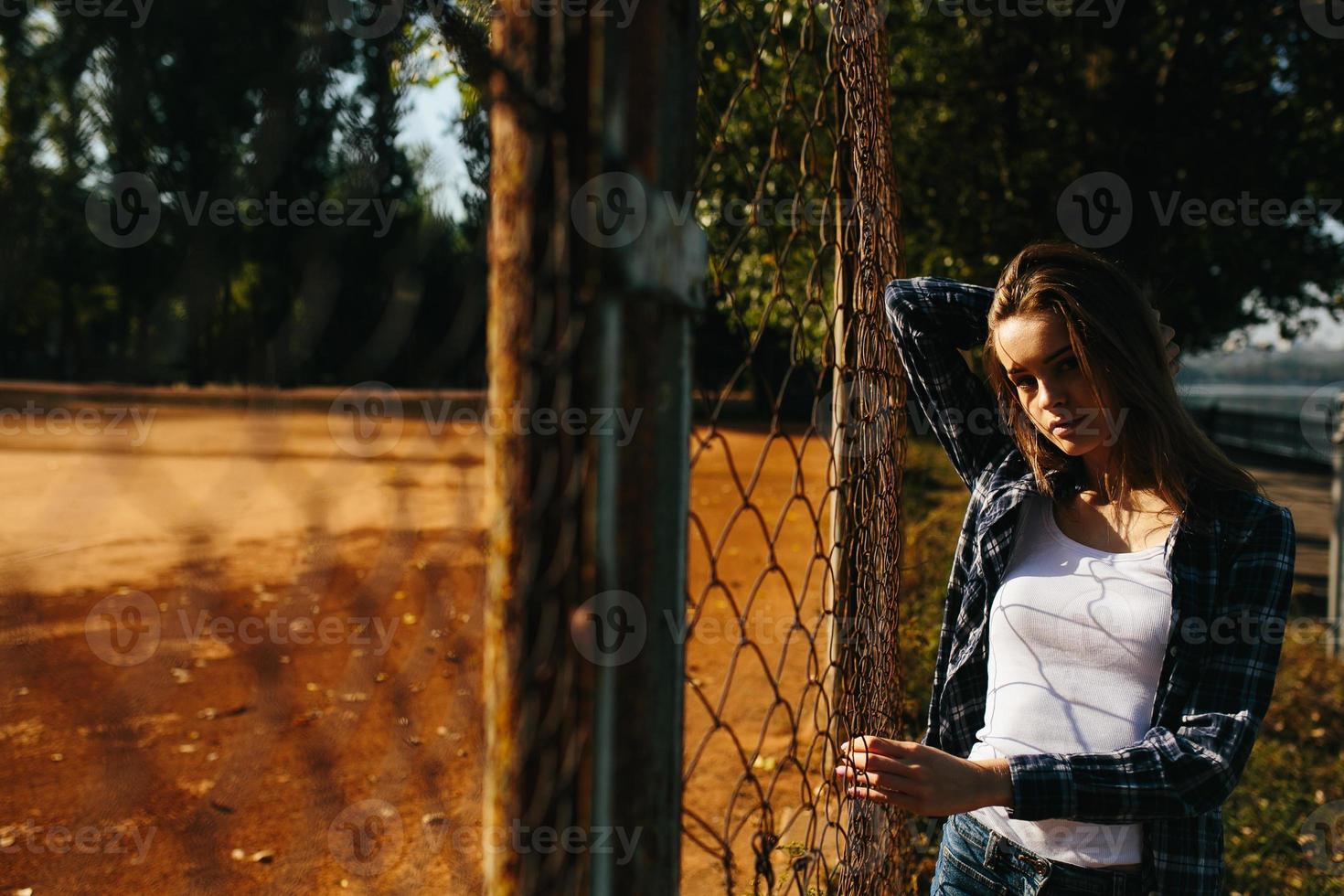 young beautiful girl posing photo