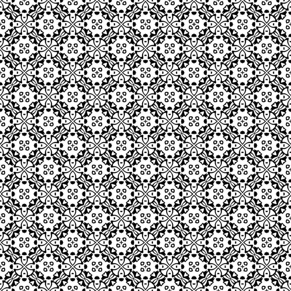 Black and white seamless pattern texture. Greyscale ornamental graphic design. vector