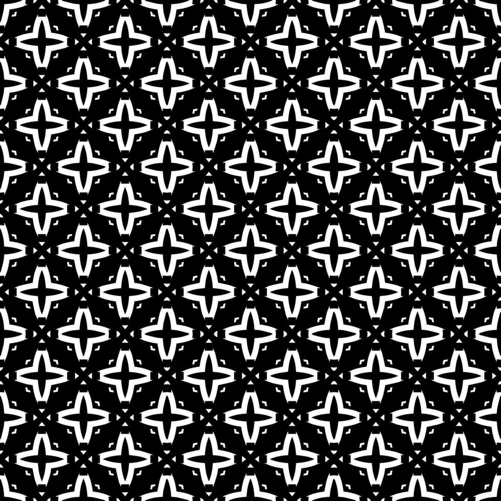 Black and white seamless pattern texture. Greyscale ornamental graphic design. vector