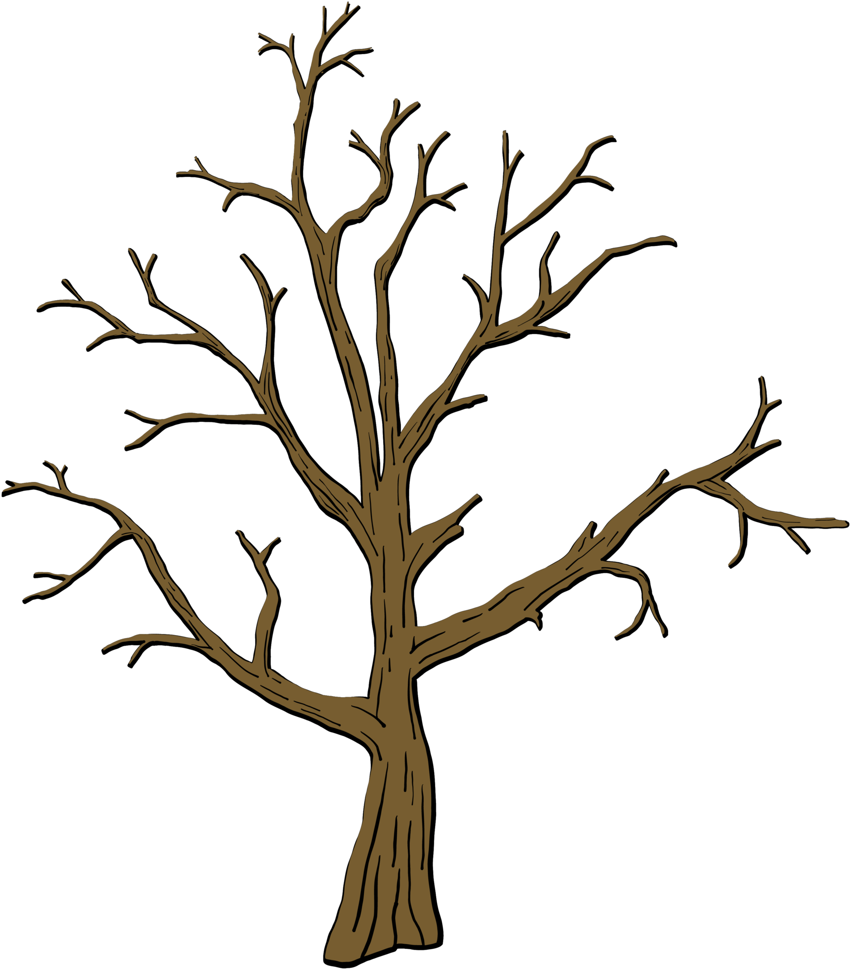 simplicidad halloween árbol muerto dibujo a mano alzada silueta diseño