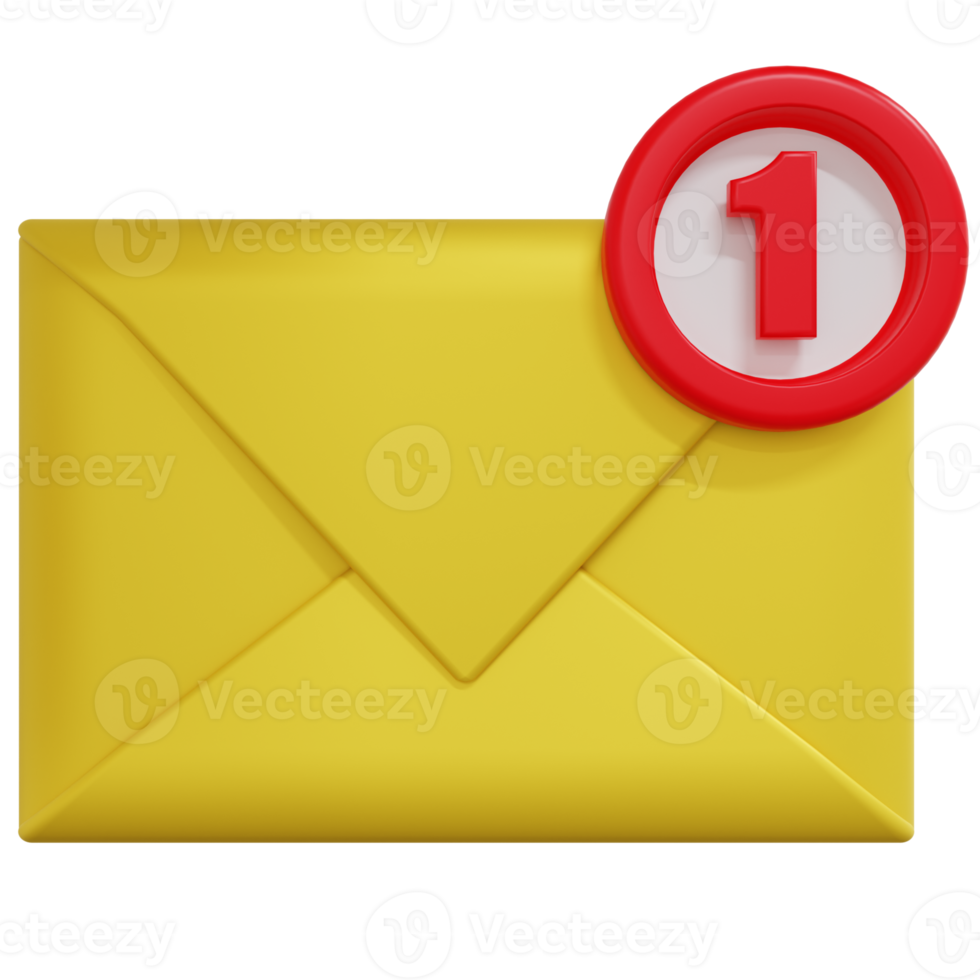 3D Rendering of Message Icon png