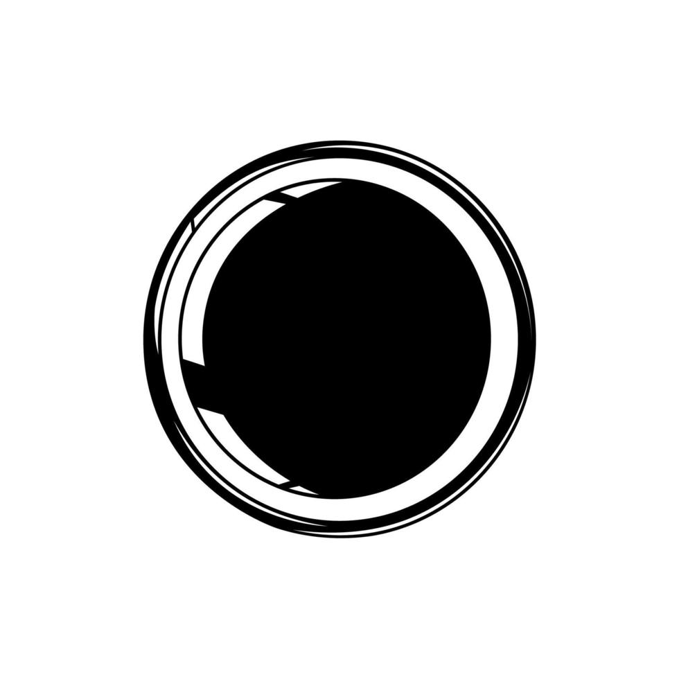 Coffee Cup Silhouette. Top View.  Coffee Cup Illustration for Logo or Graphic Design Element. Vector Illustration