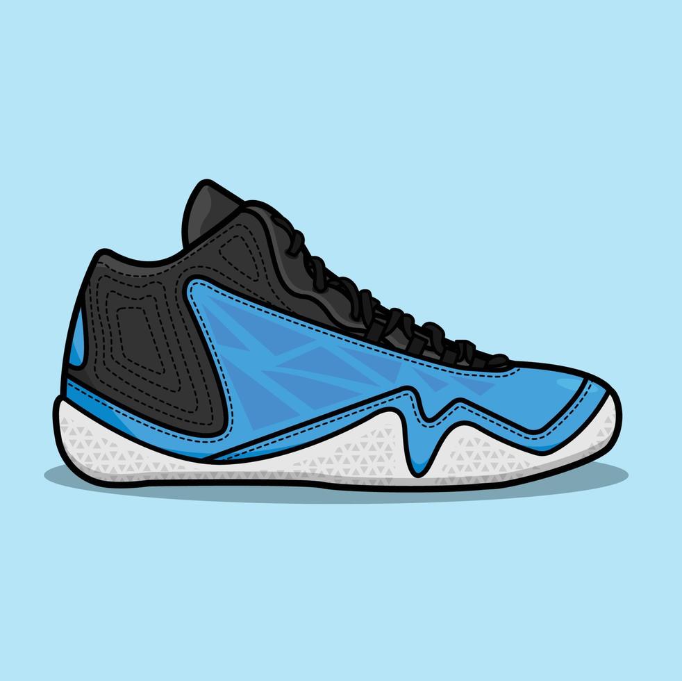 ilustración de zapatillas de baloncesto vector