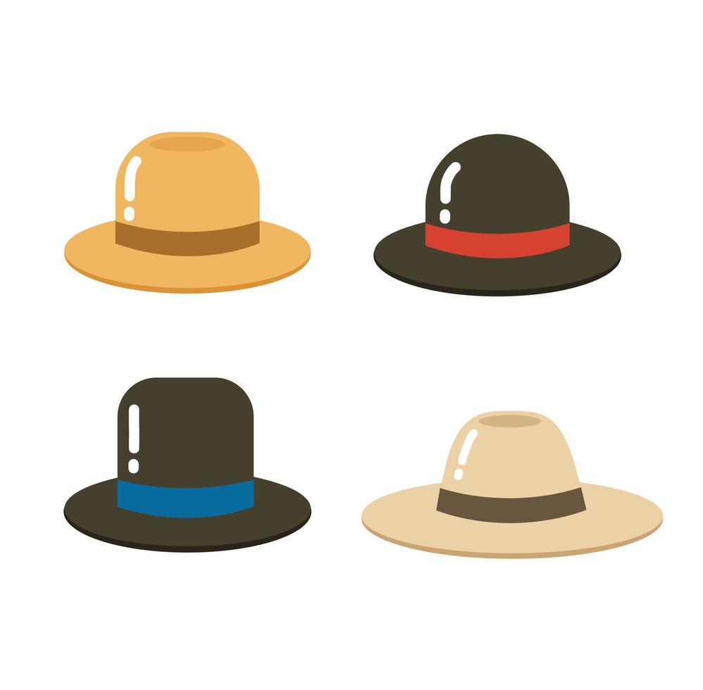ilustración de vector de icono de dibujos animados de sombrero