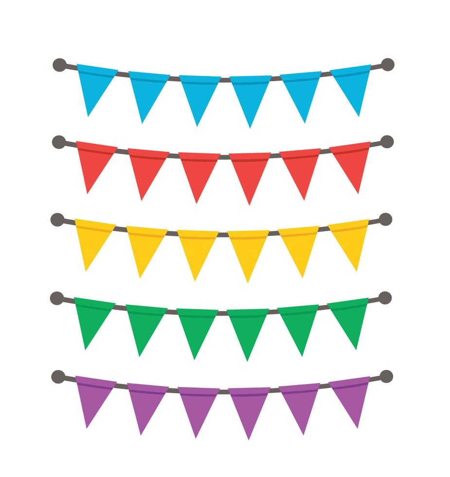 Garlands party banner. vector illustration