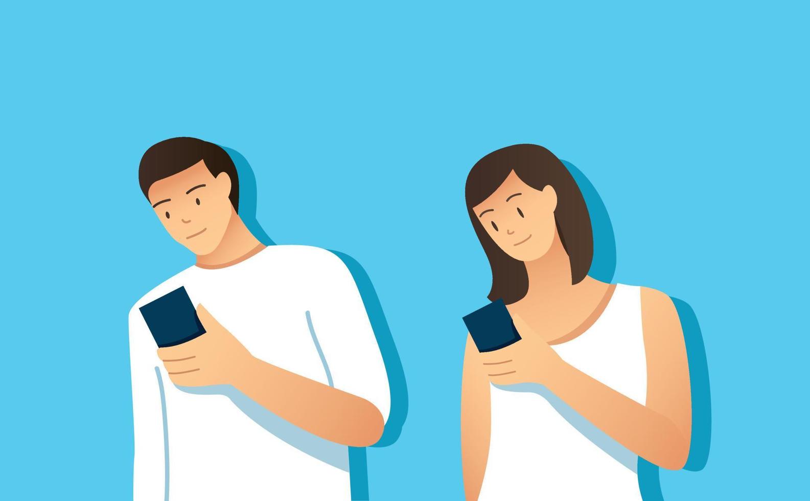 people holding smartphone. vector illustration