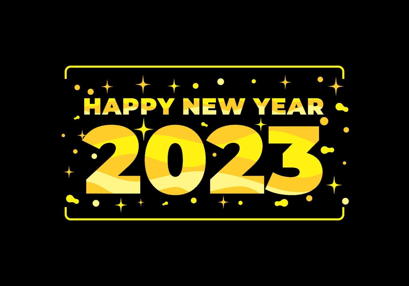 Text effect design, Happy new year 2023 vector