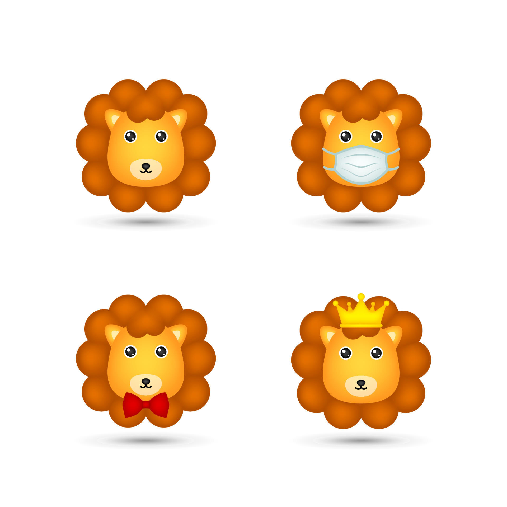 Lion head on white background 11742571 Vector Art at Vecteezy