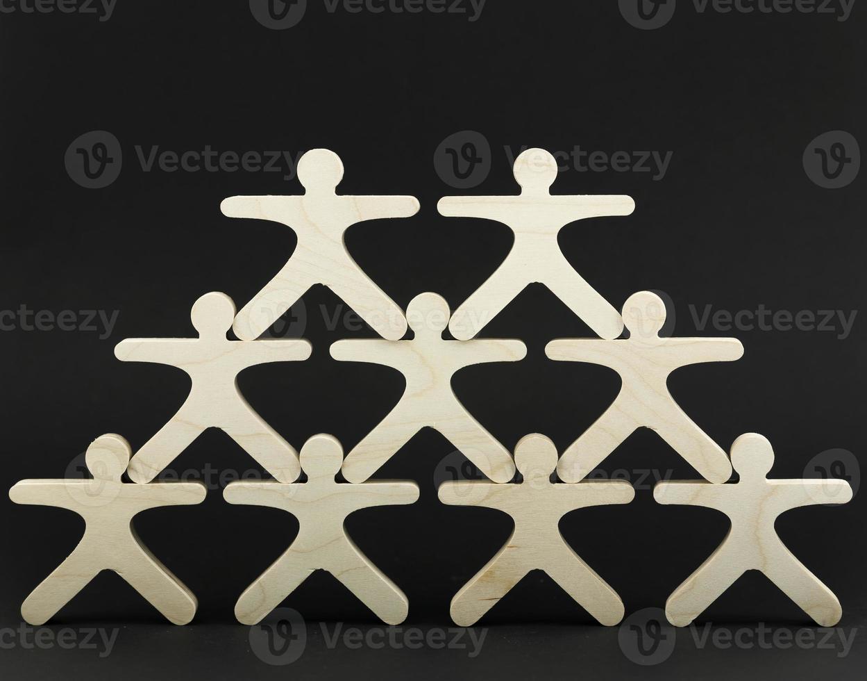 Business team people stand together. Brainstorming and supporting concept photo