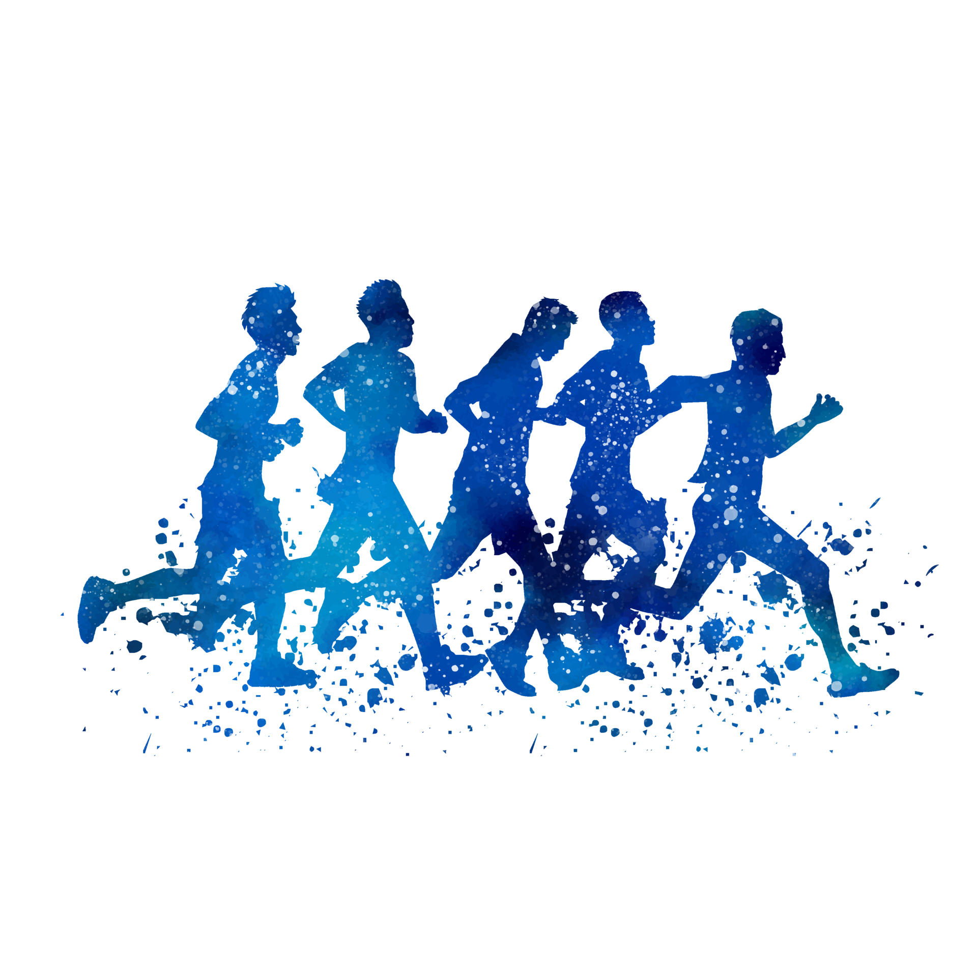 Running silhouettes PNG,Trail running,marathon runner,jogging,Outdoor