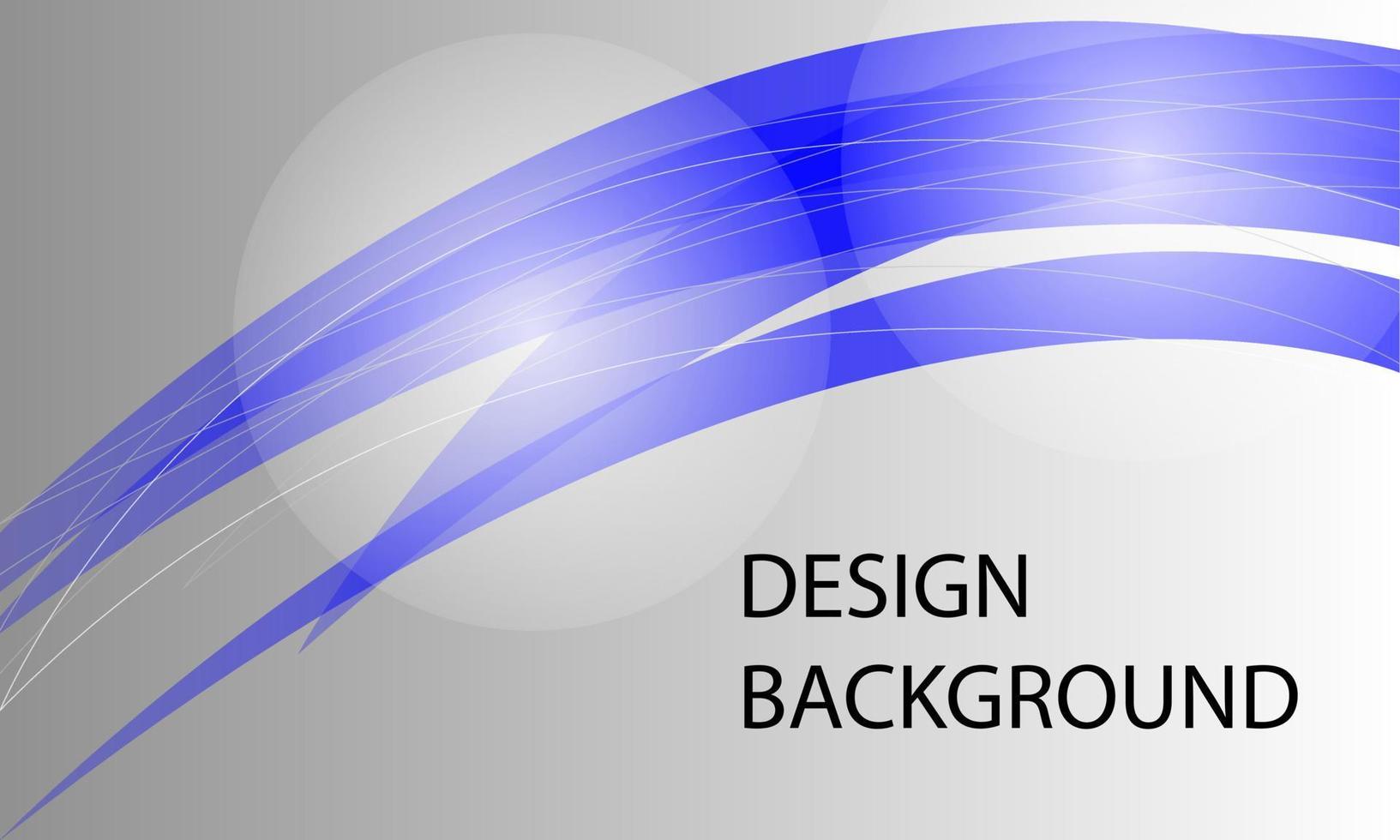 diseño para tarjetas de presentación y plantillas. curvas de línea azul y blanca sobre un fondo de tono gris suave. vector