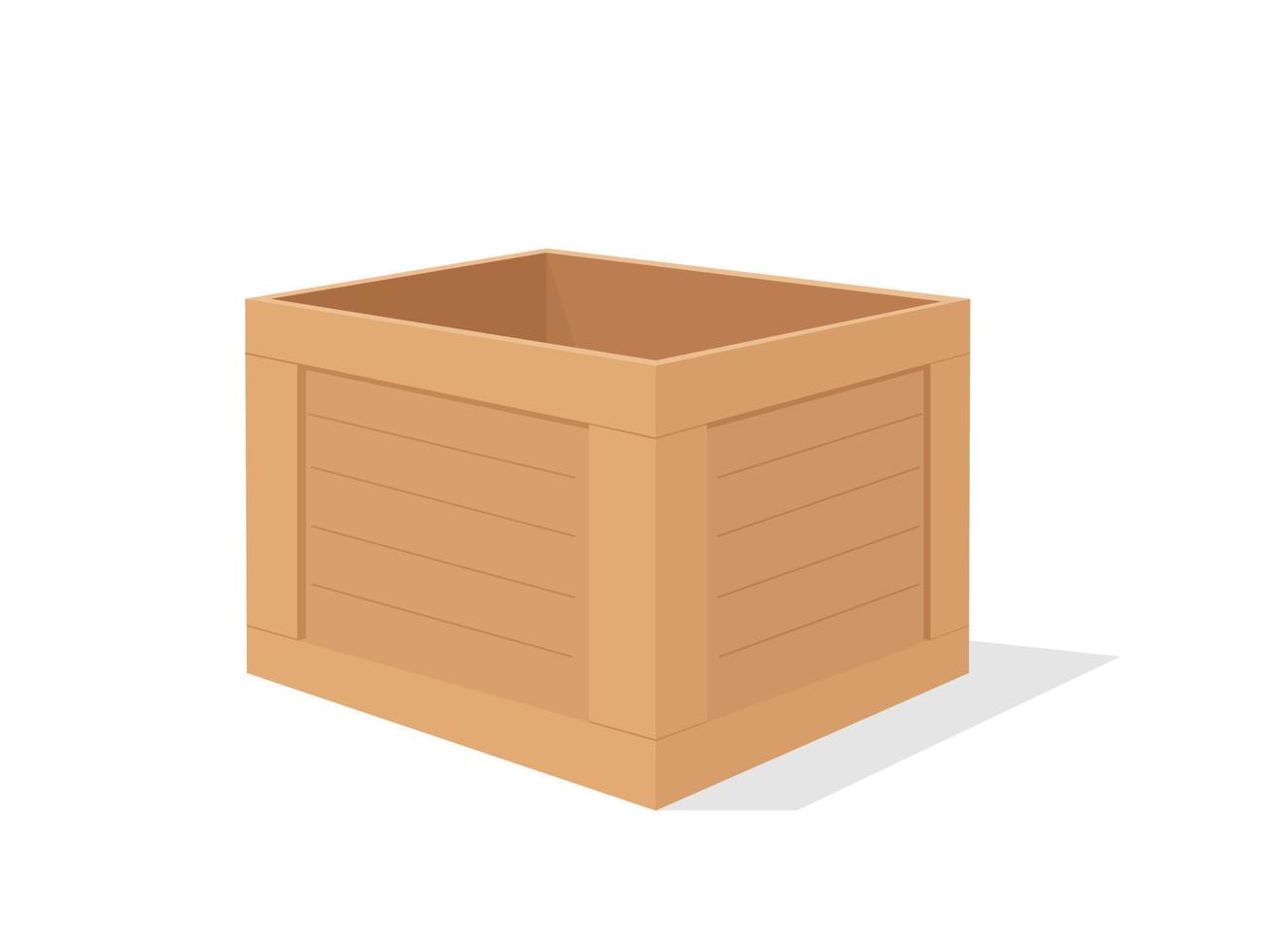 Opened empty wooden packaging Pallet vector