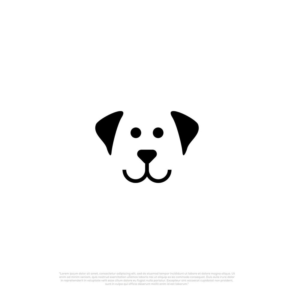 dog face on isolated background vector