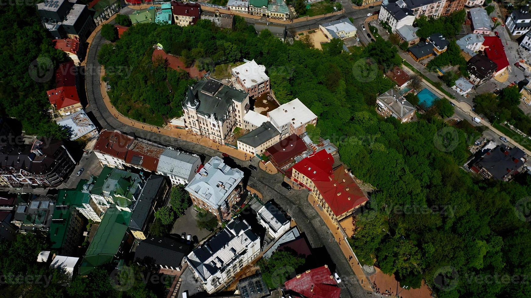 Aerial view of Sofia Square and Mykhailivska Square photo