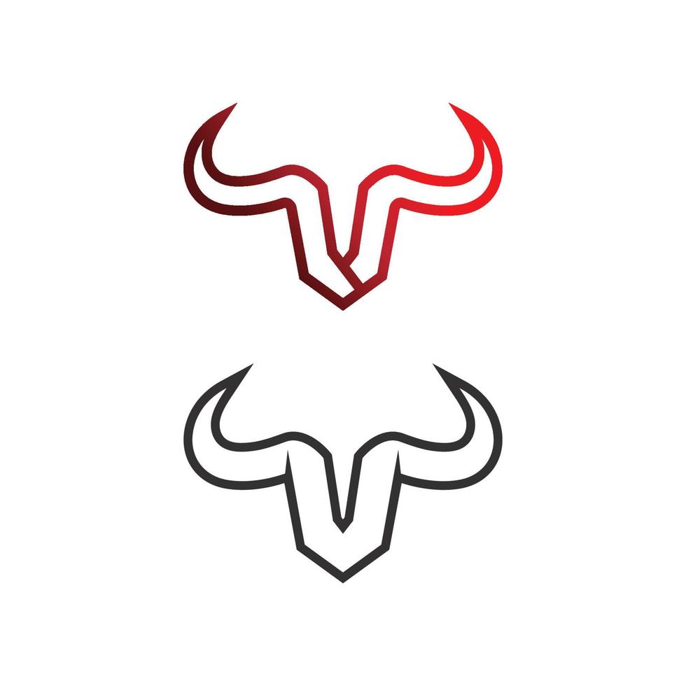 toro cabeza de búfalo vaca animal mascota diseño de logotipo vector para deporte cuerno búfalo animal mamíferos cabeza logo salvaje matador