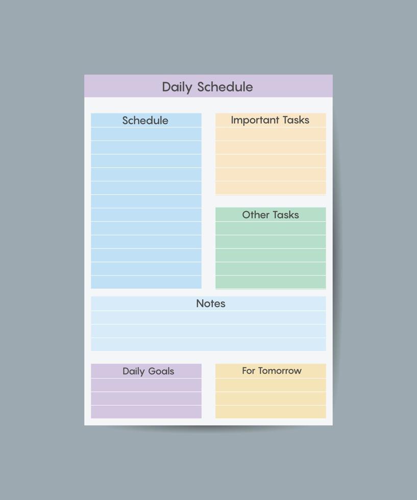 template for a diary, notepad, organizer. A diary for schedules