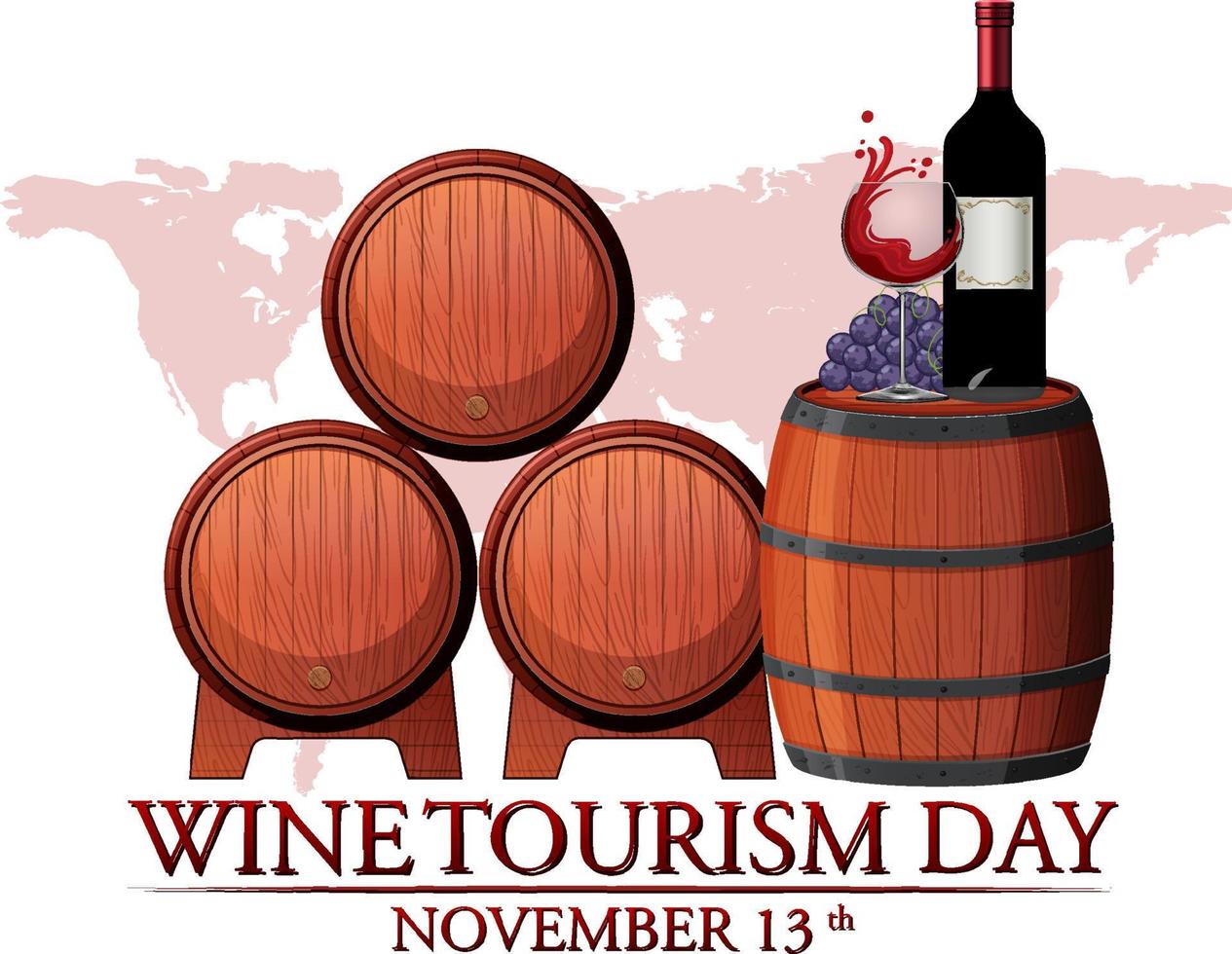 Wine Tourism Day Poster Template vector