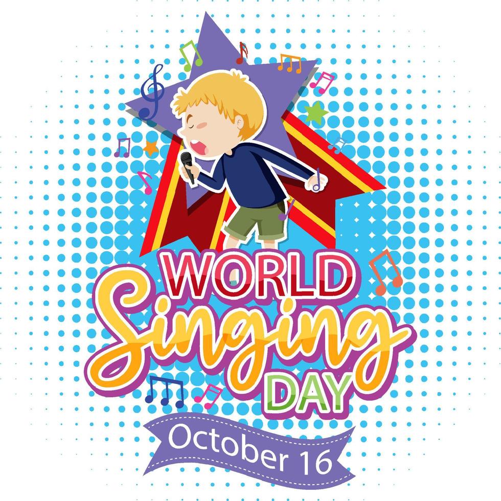 diseño de banner del día mundial del canto vector