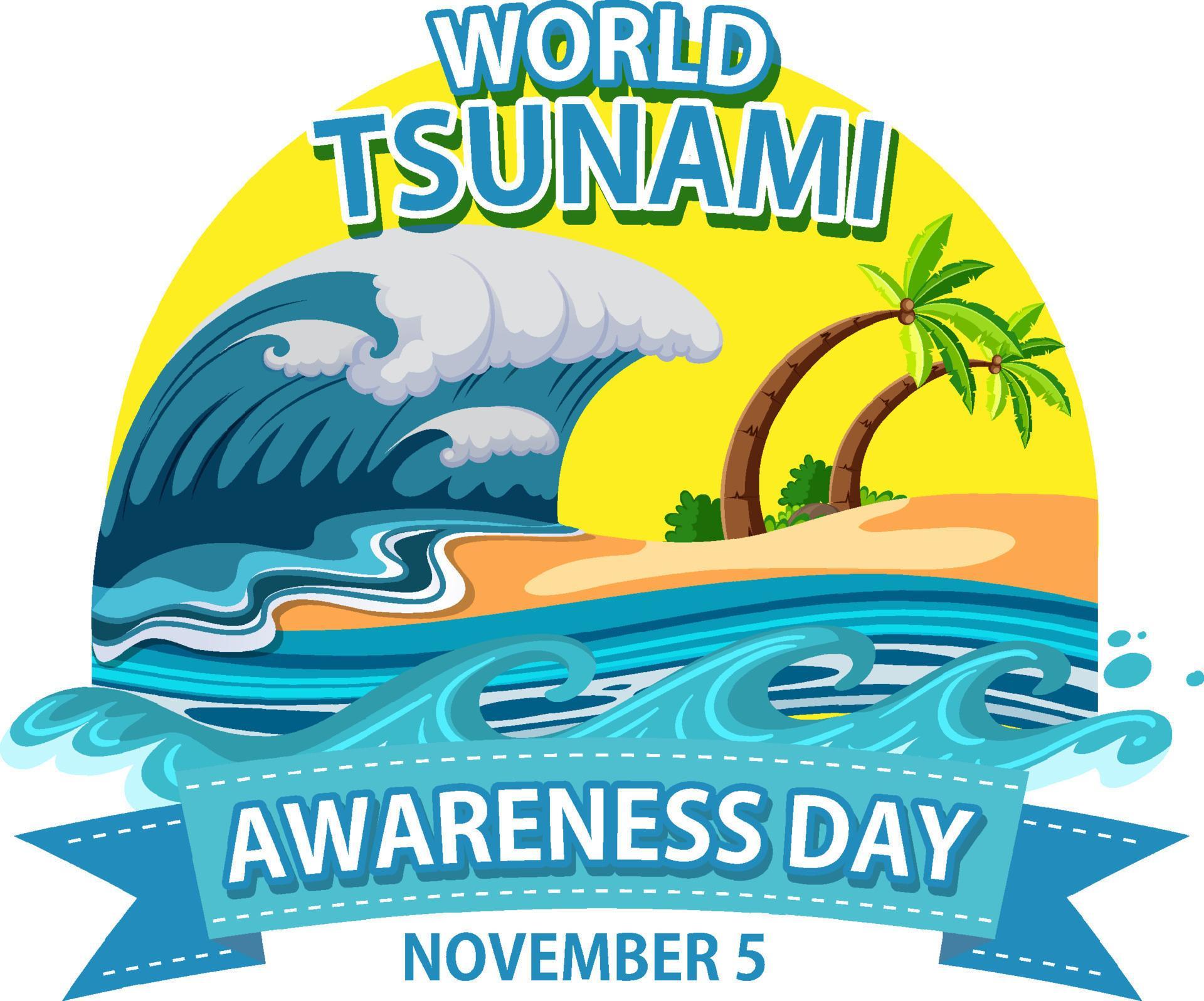 World Tsunami Awareness Day 11743585 Vector Art at Vecteezy