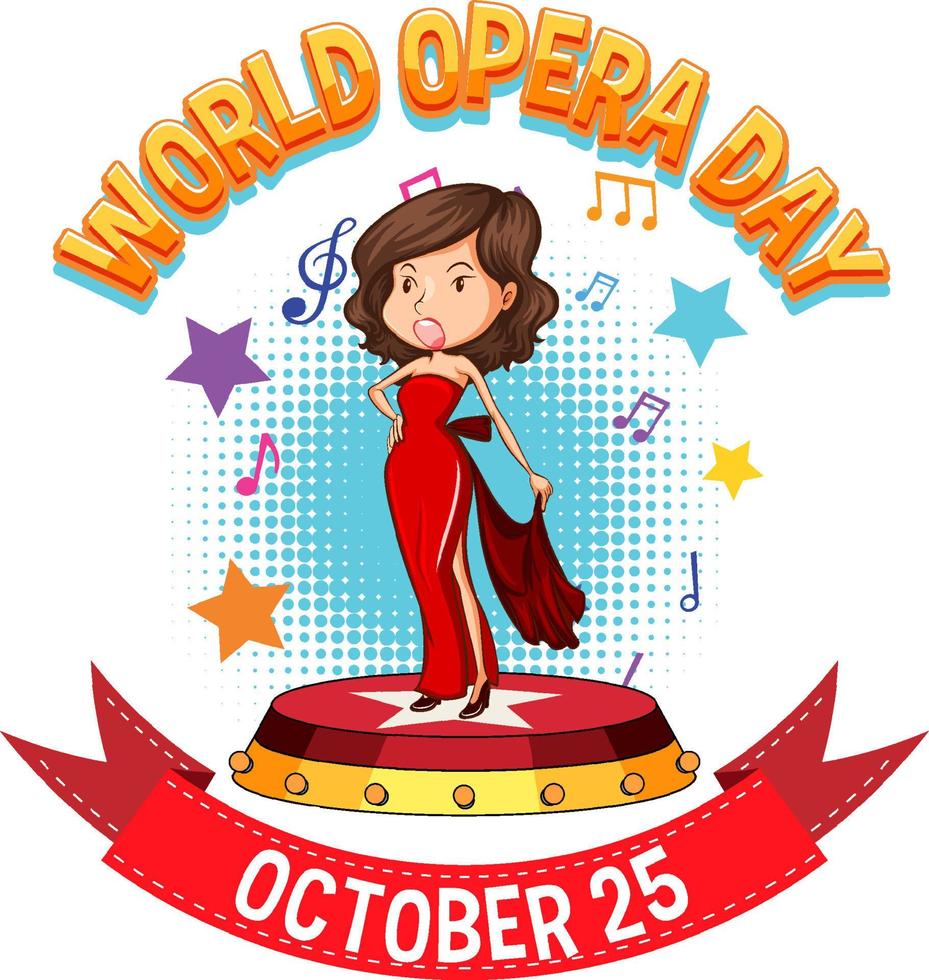 World Opera Day Poster Design vector