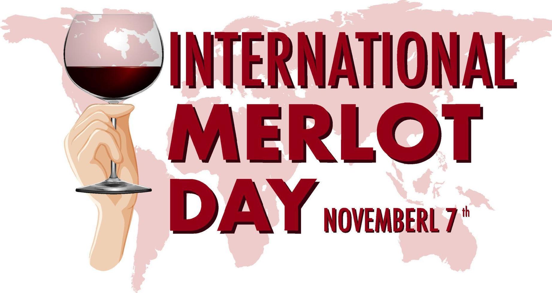 diseño de banner del día internacional del merlot vector