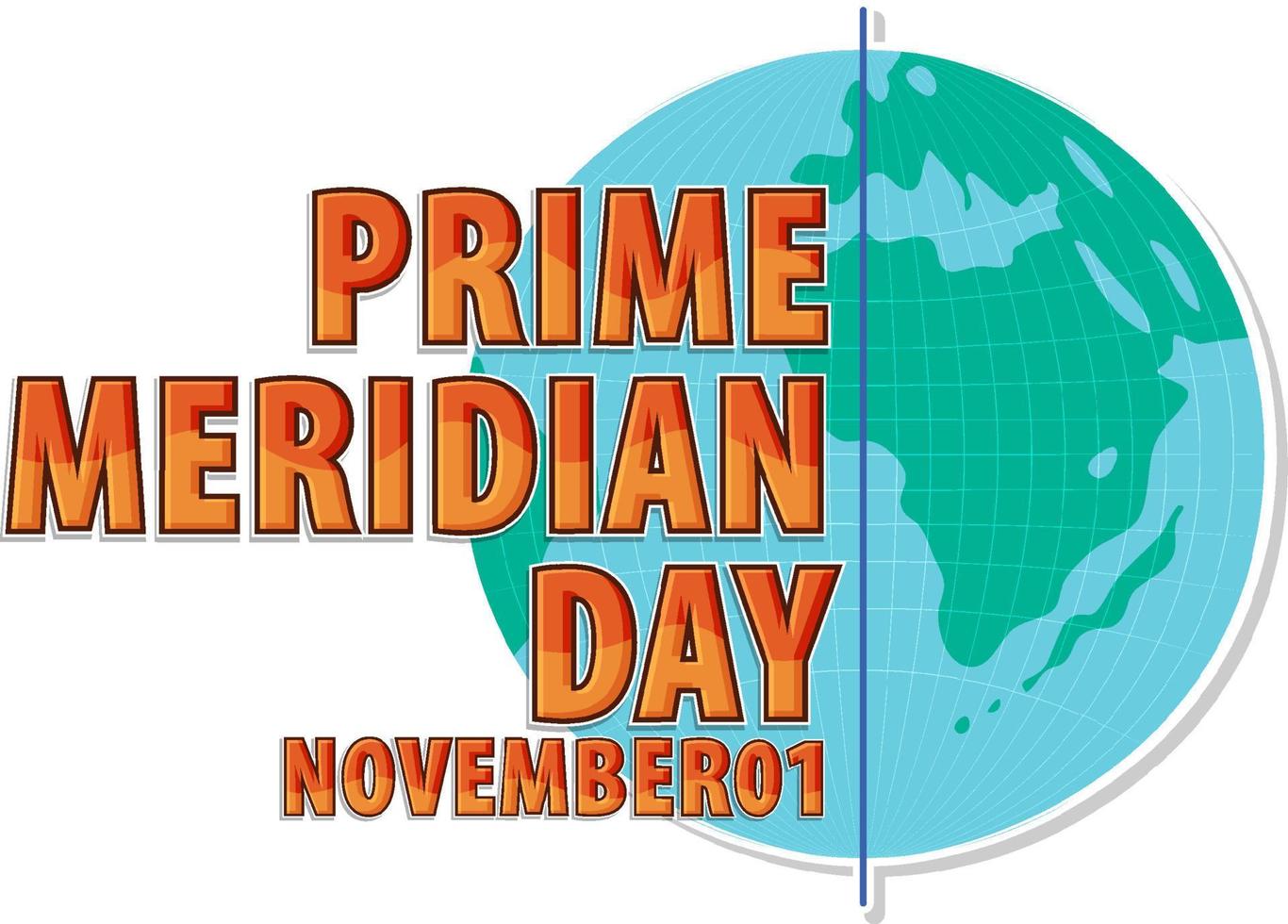 Prime Meridian Day Logo Concept vector