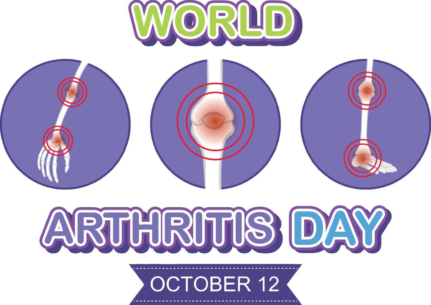 World Arthritis Day Poster Design vector