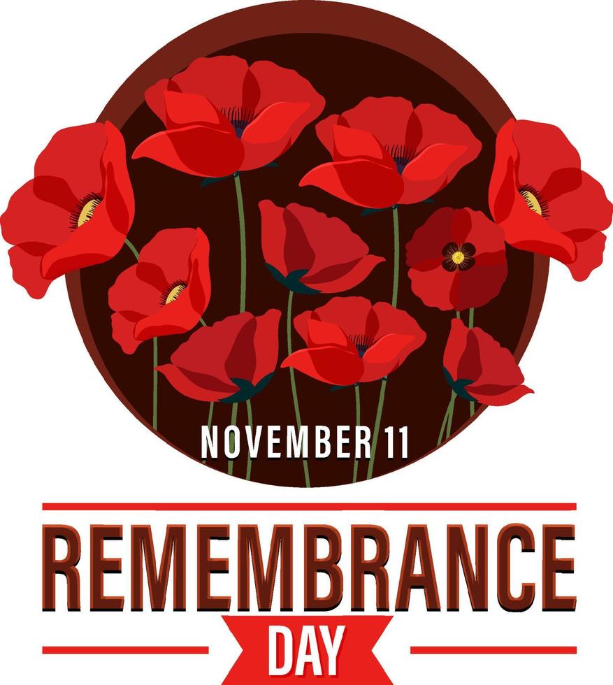 Remembrance Day Logo Design vector