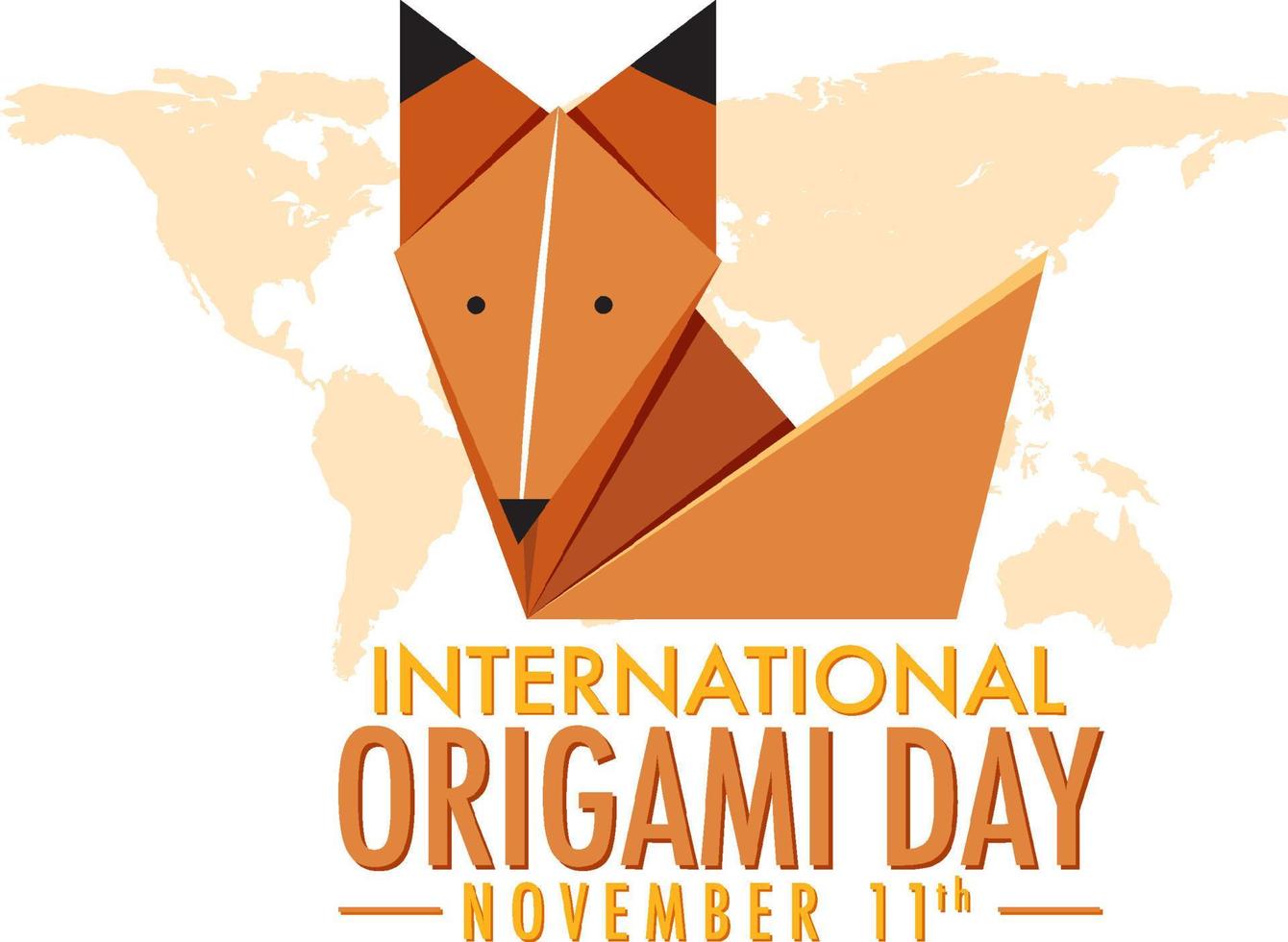 International Origami Day Logo Design vector