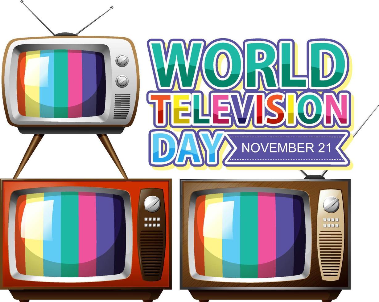 World Television Day Logo Design vector