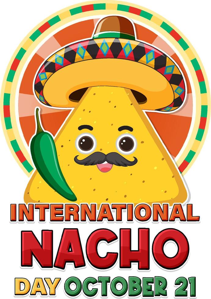 International Nacho Day Banner Design vector