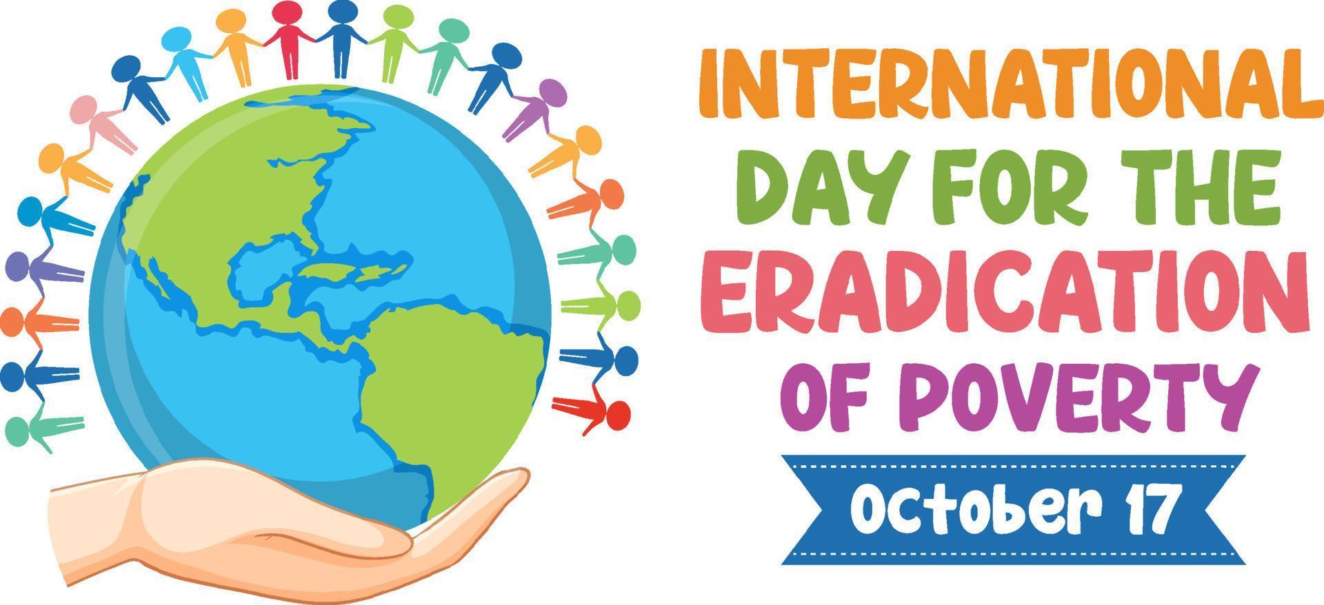 International day for the eradication of poverty vector