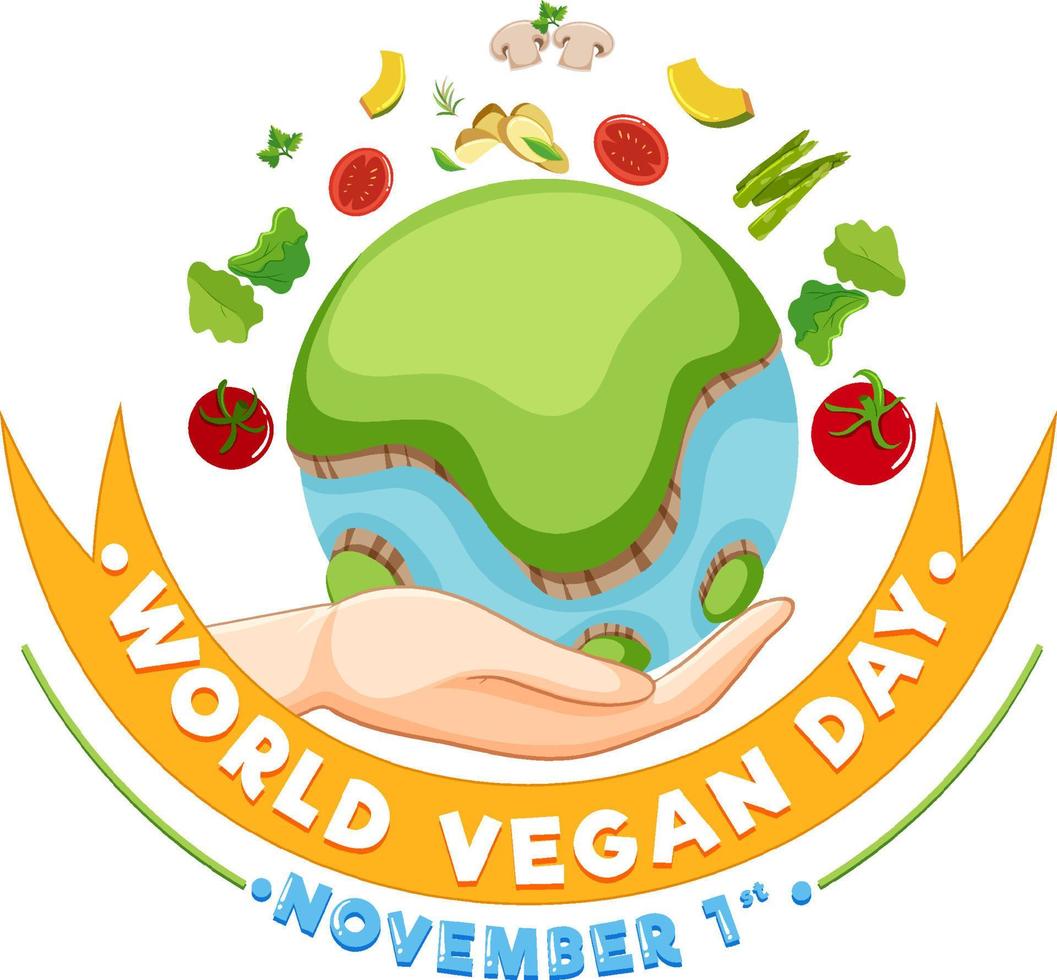 World Vegan Day Banner Design vector