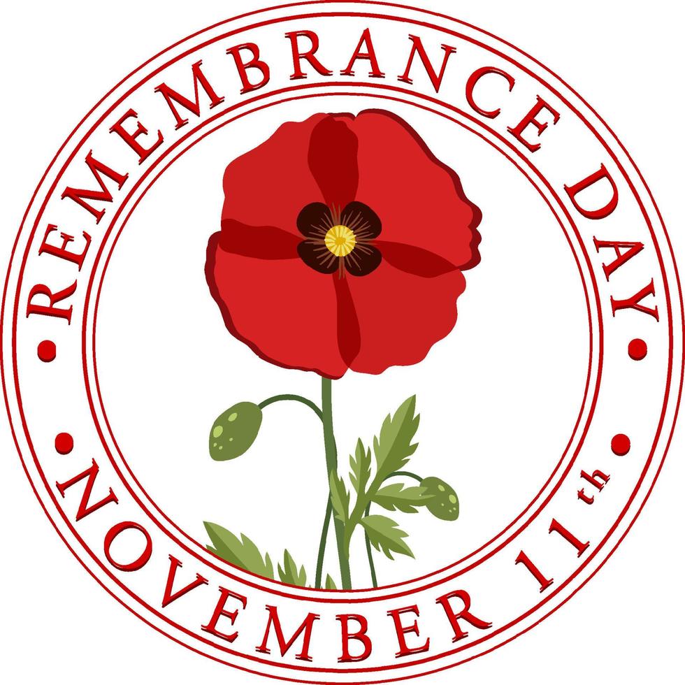 Remembrance Day Logo Design vector