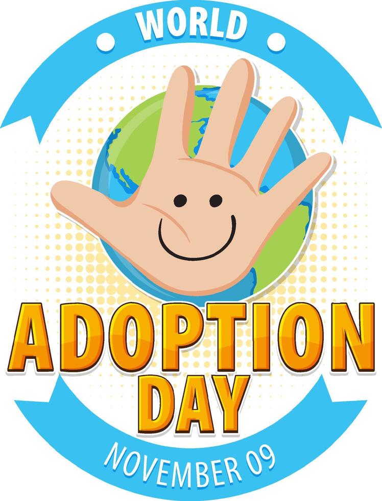 World Adoption Day Poster Design vector