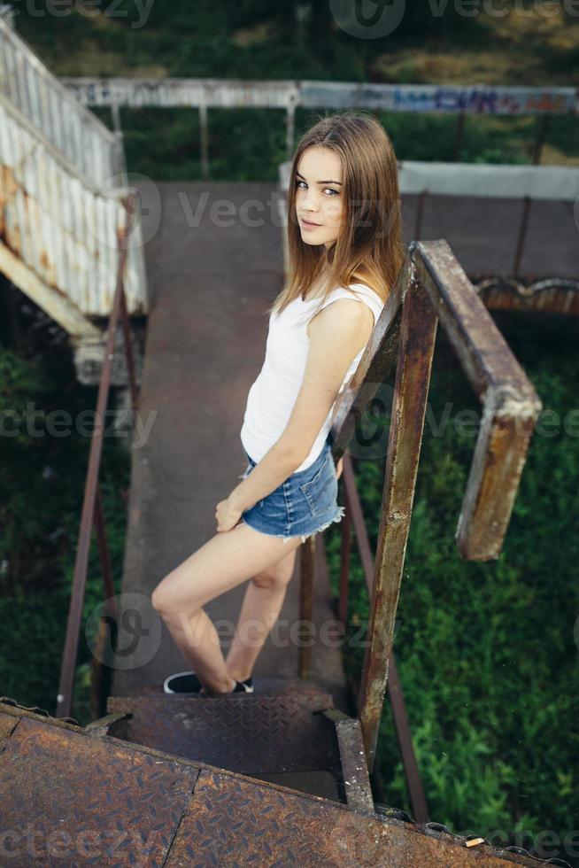 young beautiful girl posing photo